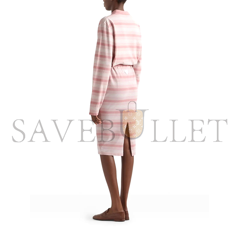 Pra*a striped knit polo shirt